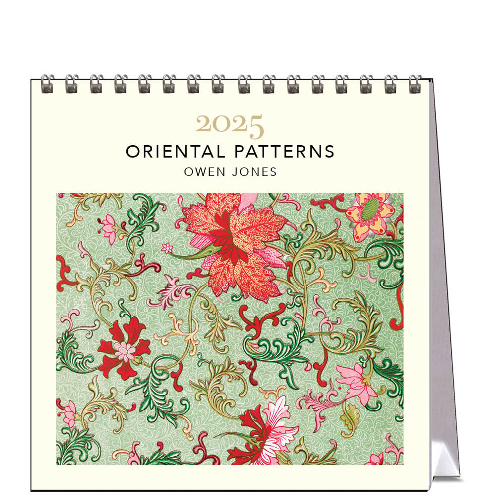 2025 Oriental Patterns Owen Jones - Desk Easel Calendar