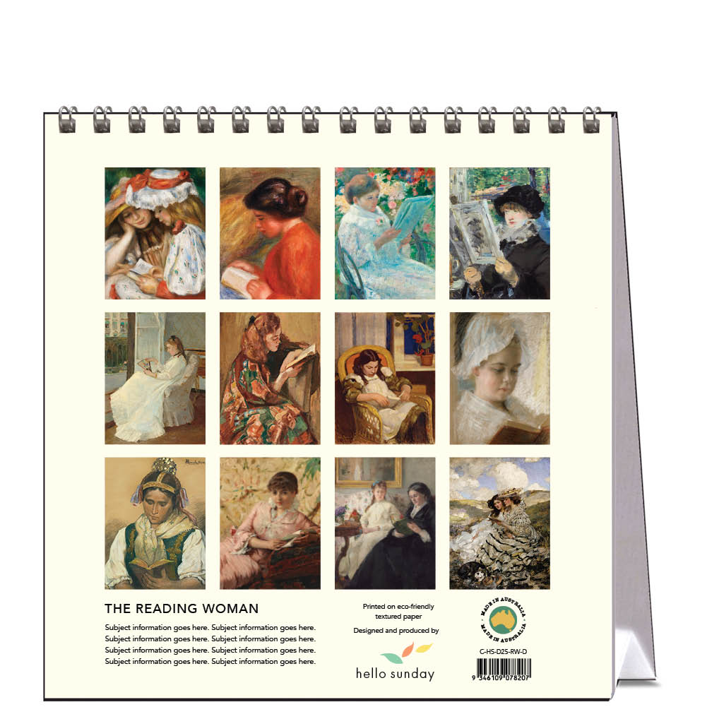 2025 The Reading Woman - Desk Easel Calendar