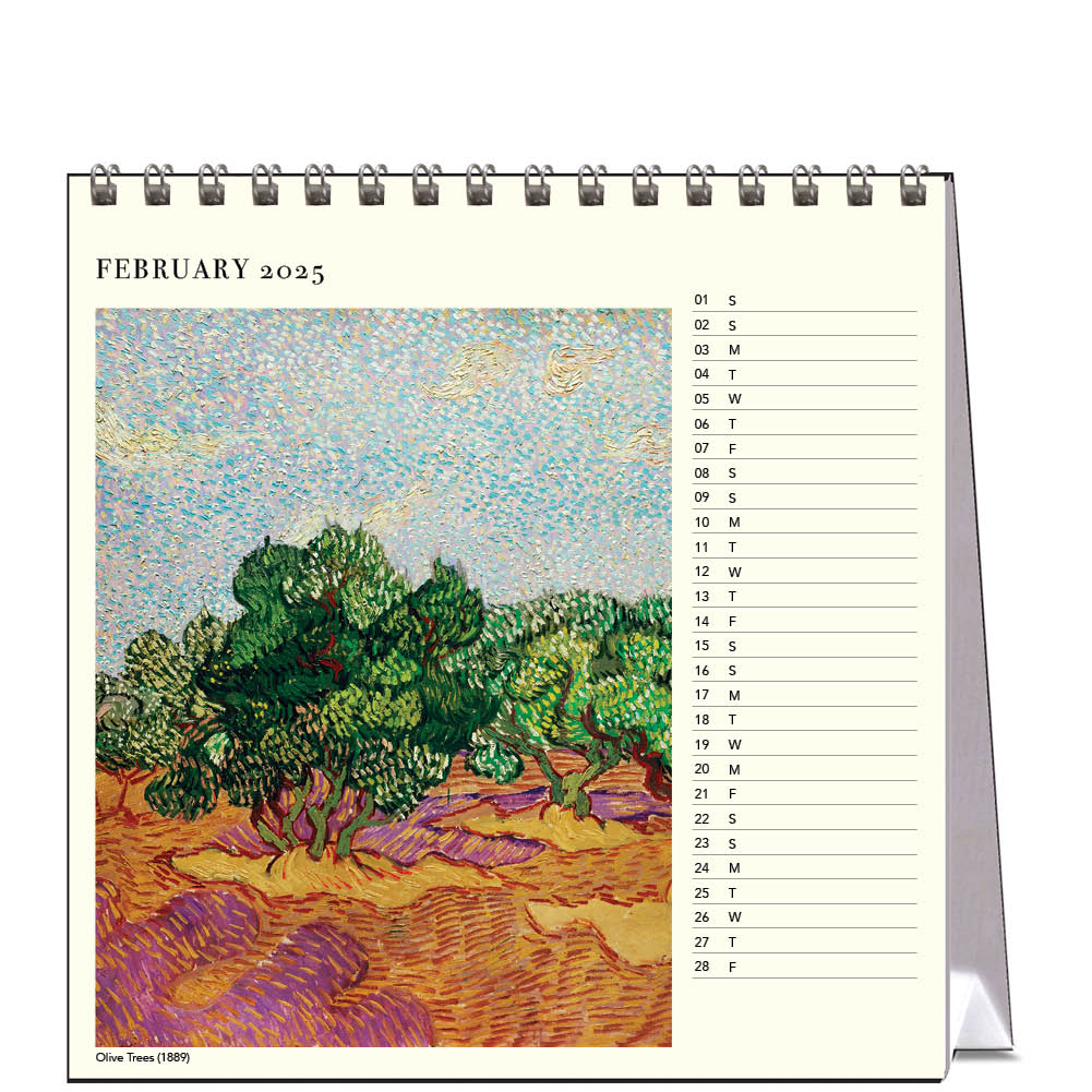 2025 Van Gogh's Trees - Desk Easel Calendar