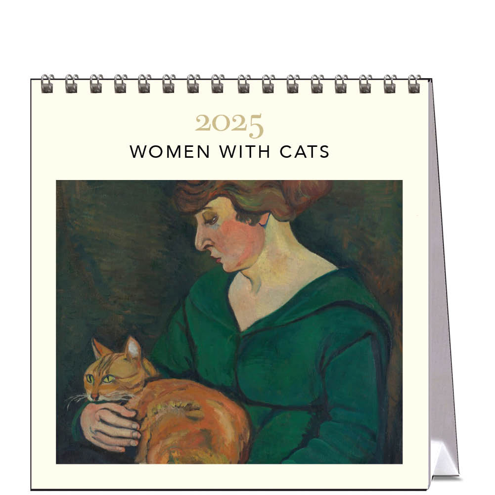 2025 Women with Cats - Desk Easel Calendar