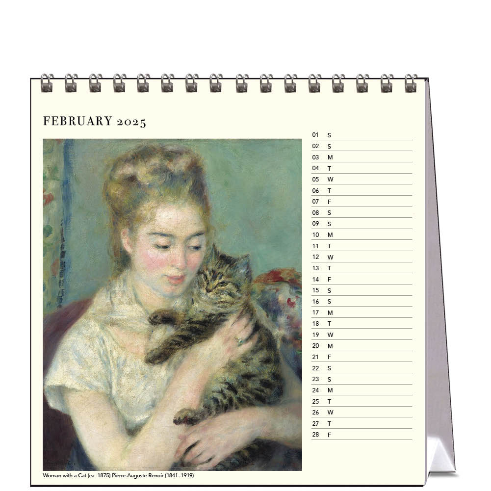 2025 Women with Cats - Desk Easel Calendar