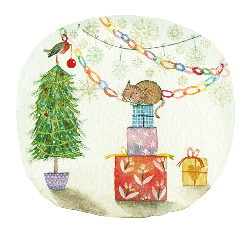 CMRI - Curious Cat - 10 Charity Christmas Cards Pack