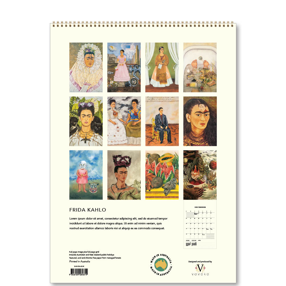 2026 Frida Kahlo - Deluxe Wall Calendar