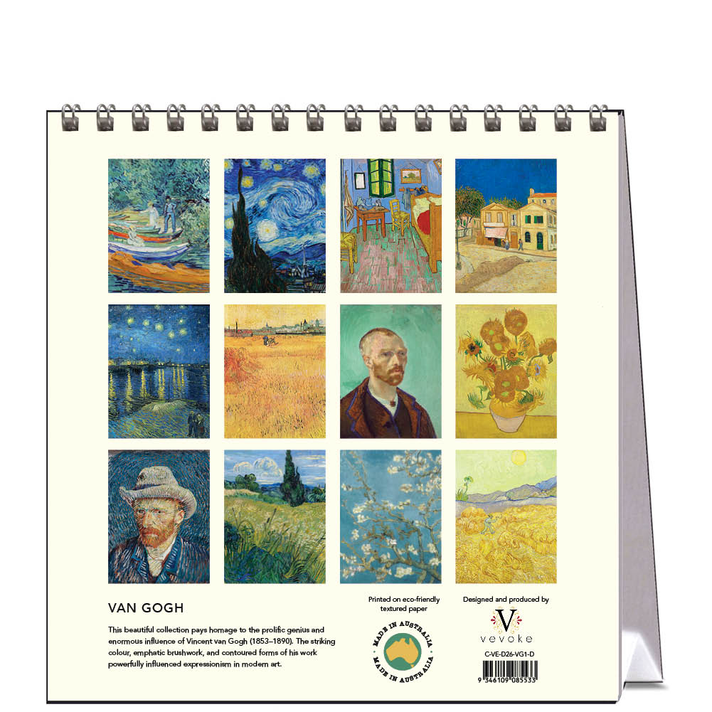 2026 Van Gogh - Desk Easel Calendar