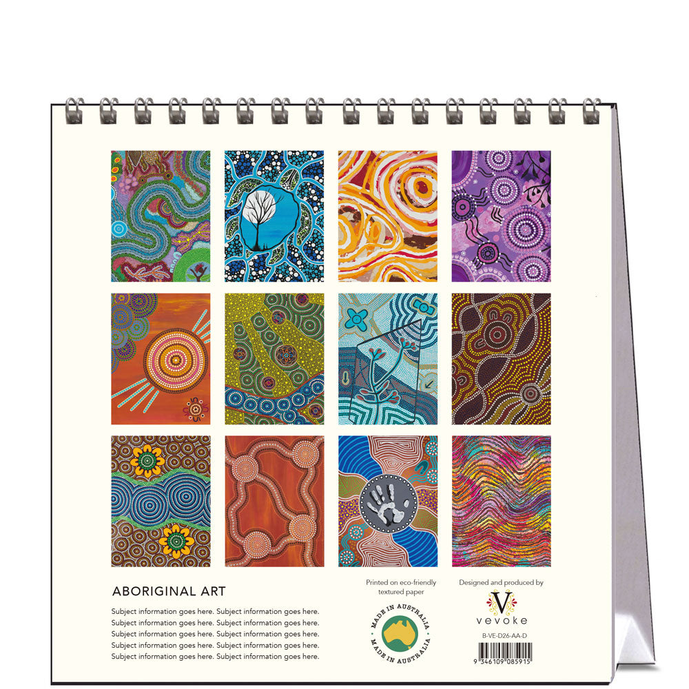 2026 Aboriginal Art - Desk Easel Calendar