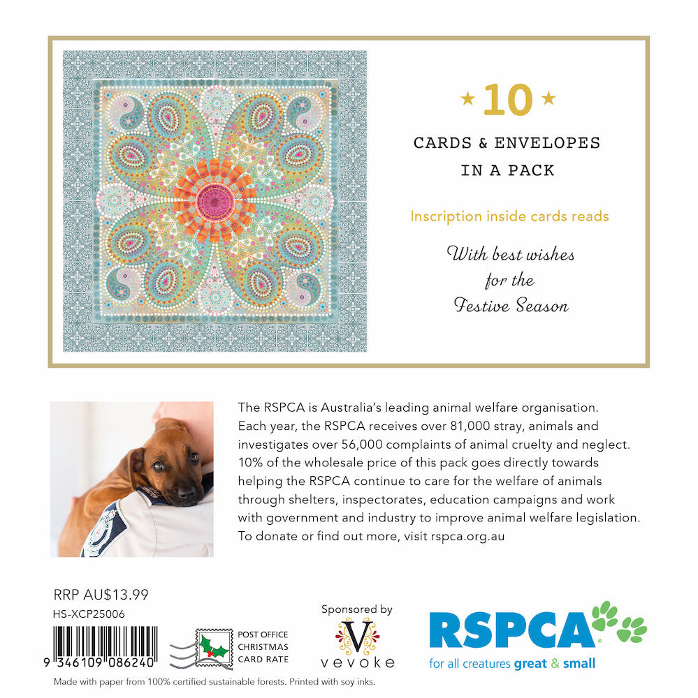 RSPCA - Christmas Heart - 10 Charity Christmas Cards Pack