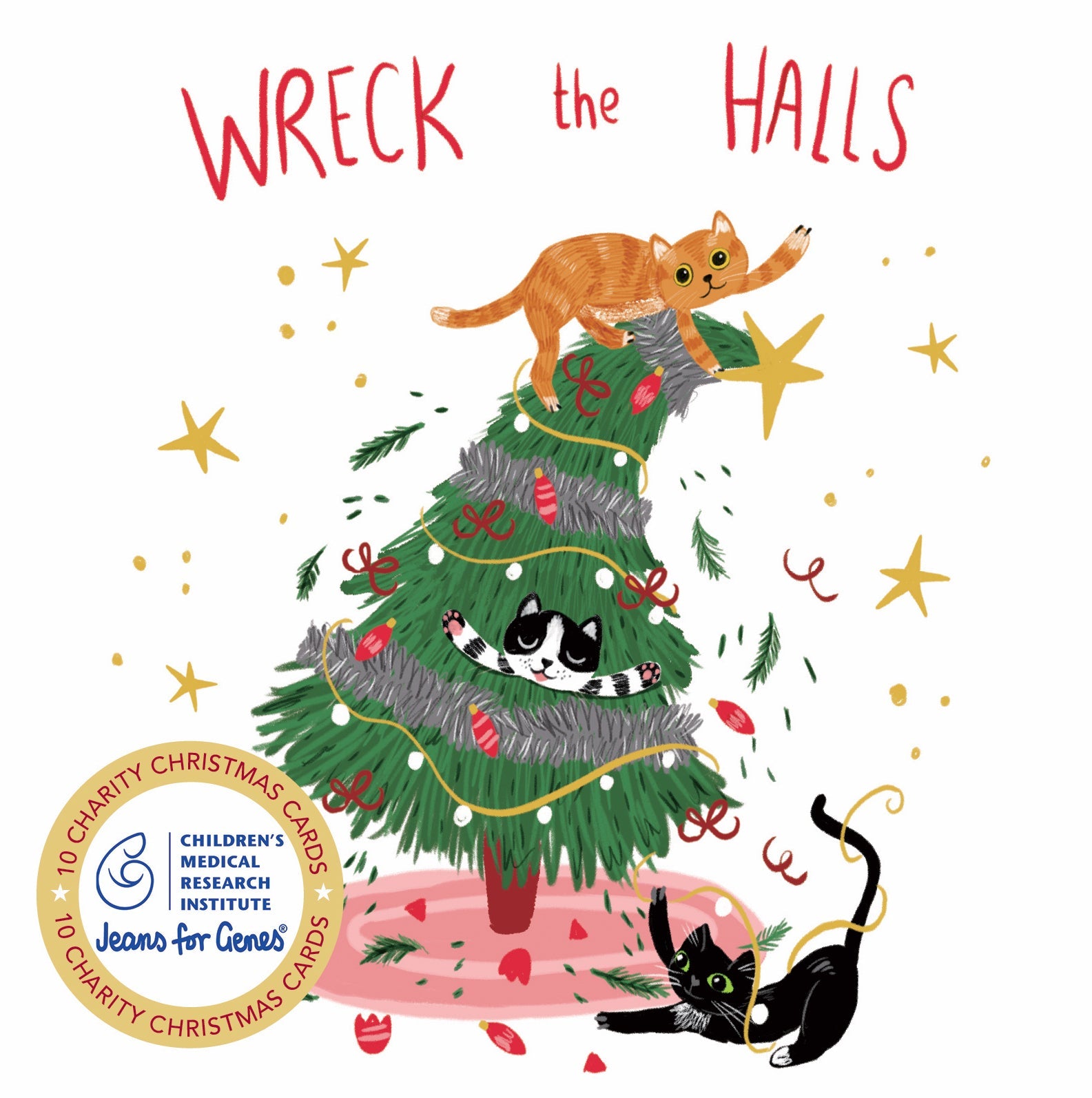 CMRI - Wreck The Halls - 10 Charity Christmas Cards Pack