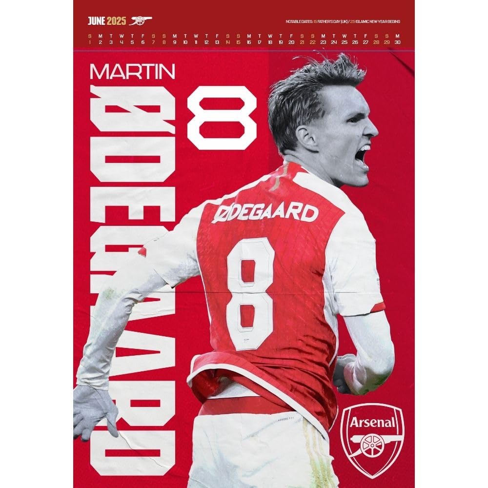 2025 Arsenal Fc - A3 Deluxe Wall Calendar