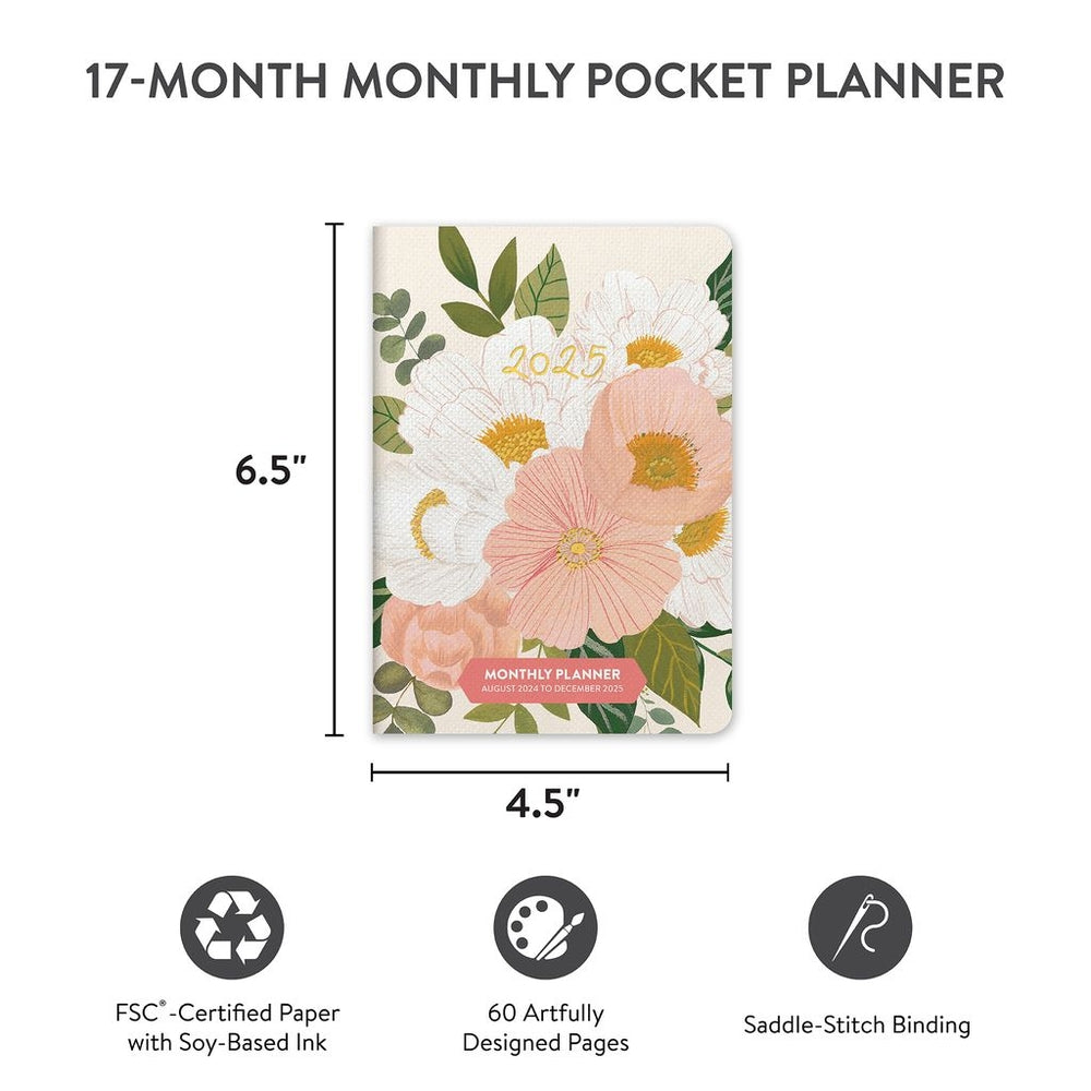 2025 Bella Flora - Monthly Pocket Diary/Planner