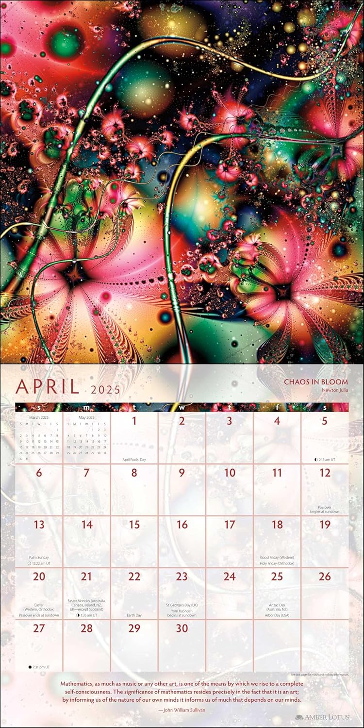 2025 Fractal Cosmos - Square Wall Calendar