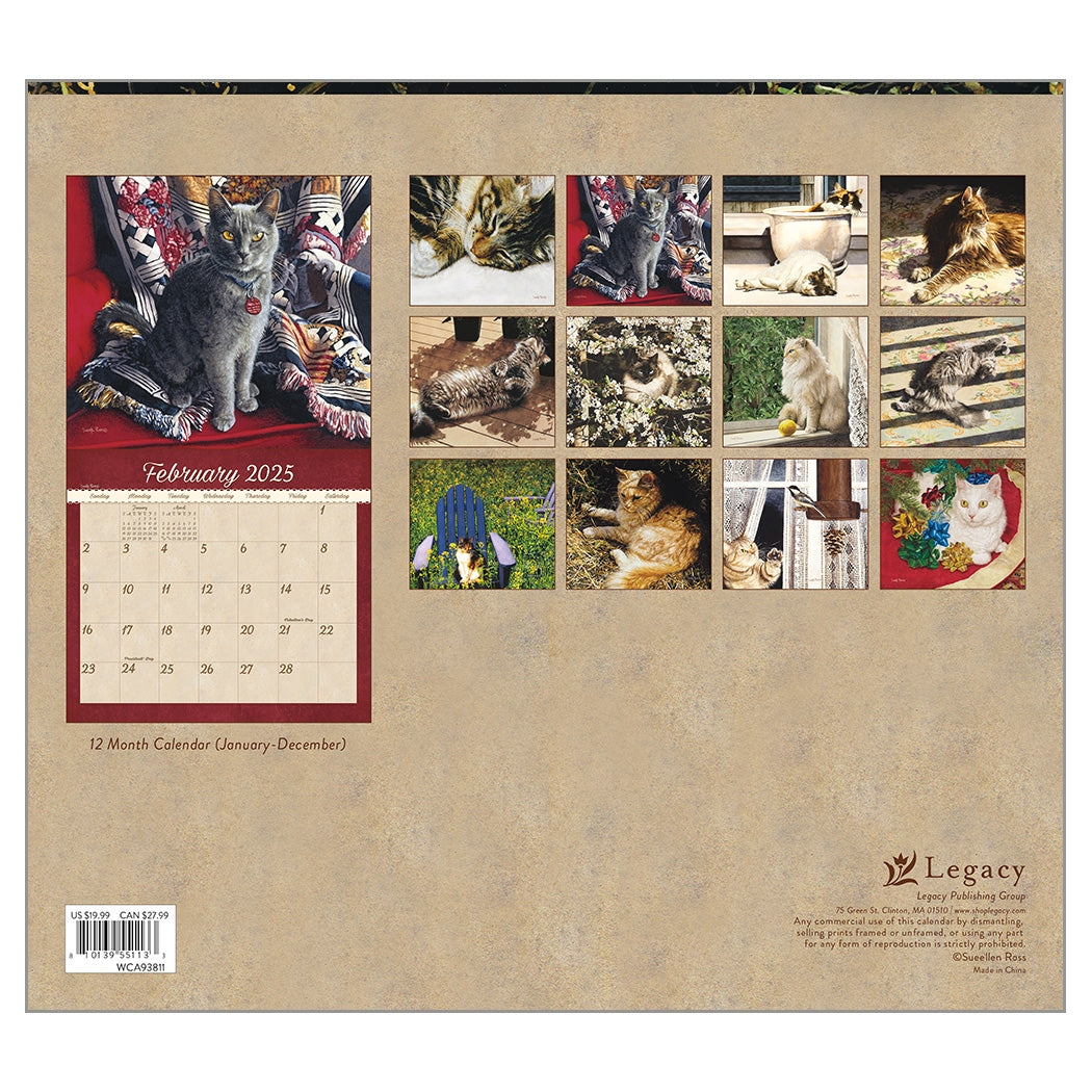 2025 Legacy Cats We Love - Deluxe Wall Calendar