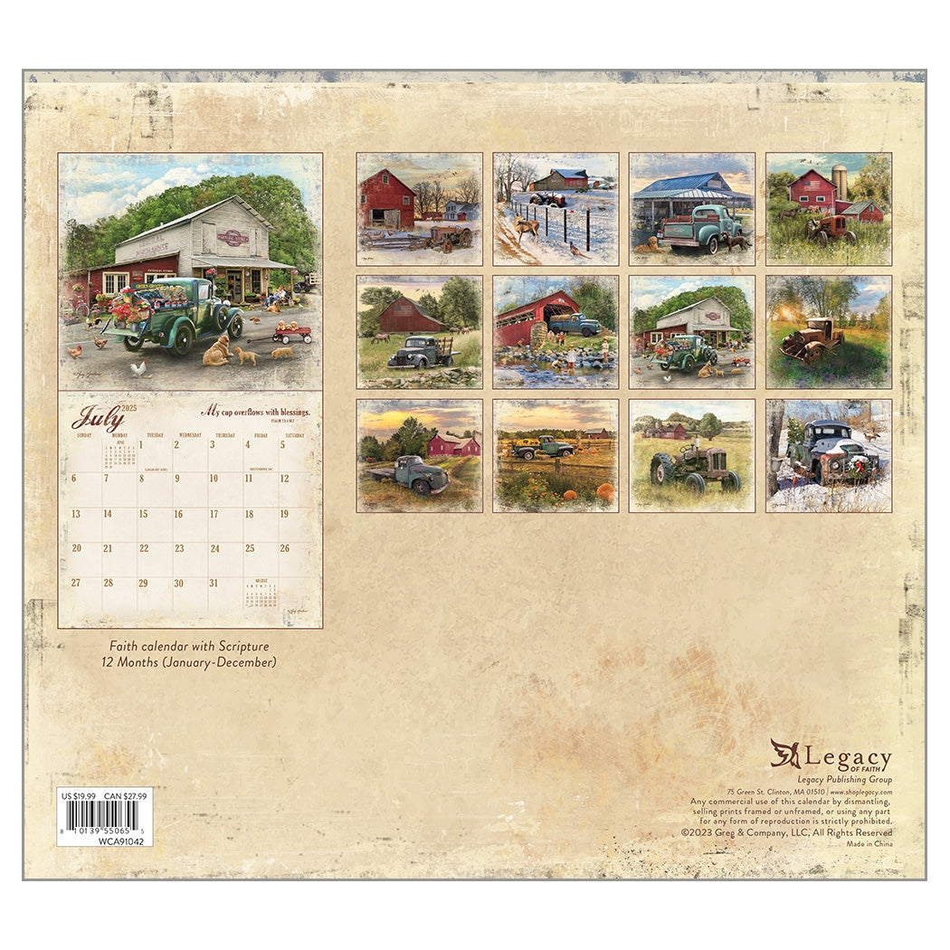 2025 Legacy Heartland Blessings - Scripture - Deluxe Wall Calendar