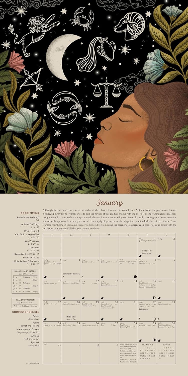 2027 Llewellyn's Magical Moon - Square Wall Calendar