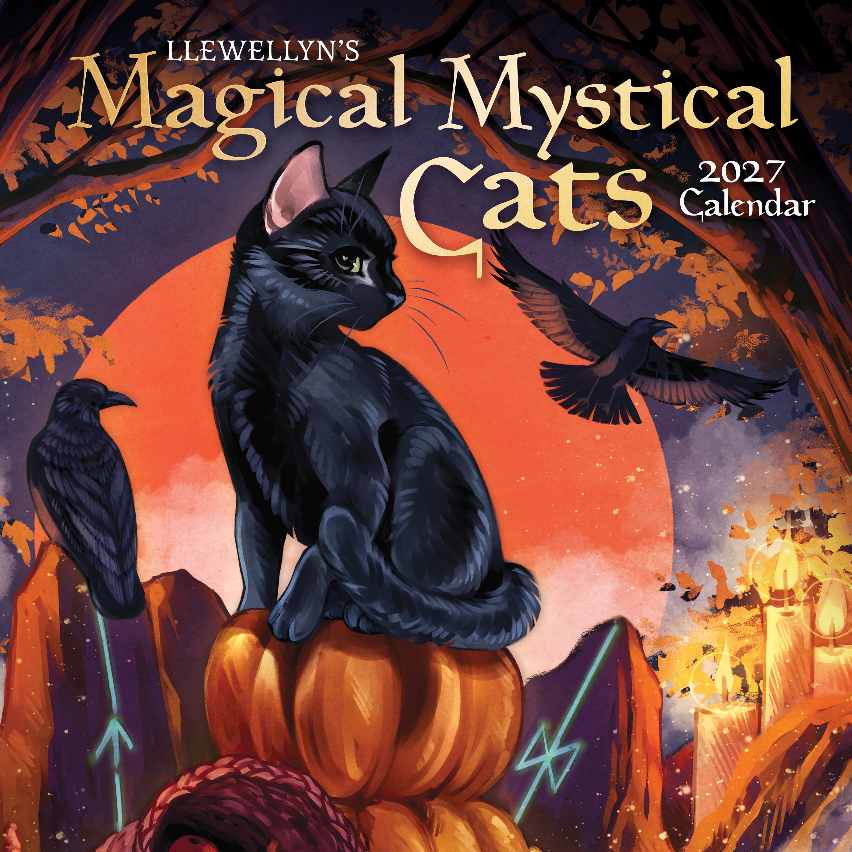 2027 Llewellyn's Magical Mystical Cats - Square Wall Calendar