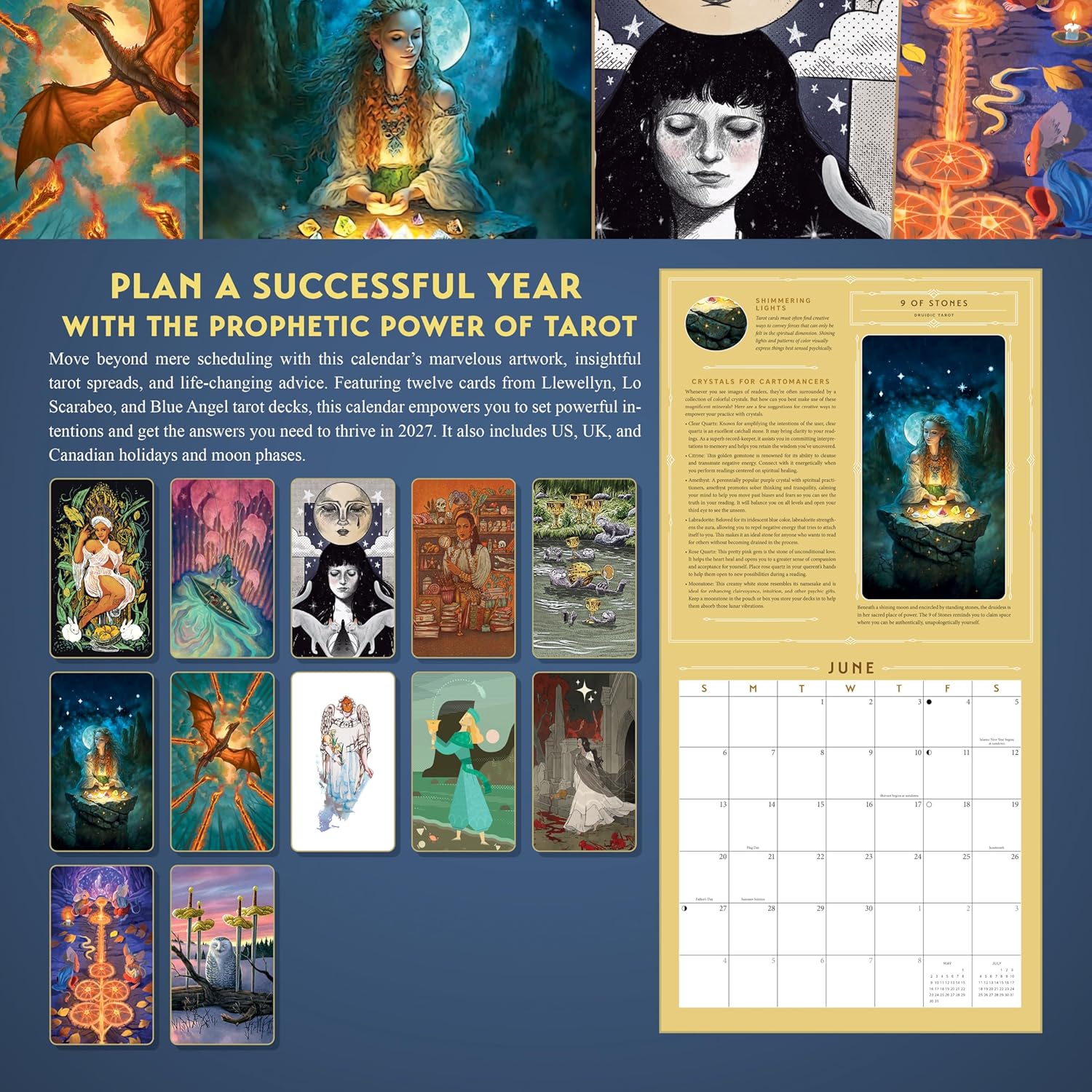 2027 Llewellyn's Tarot - Square Wall Calendar