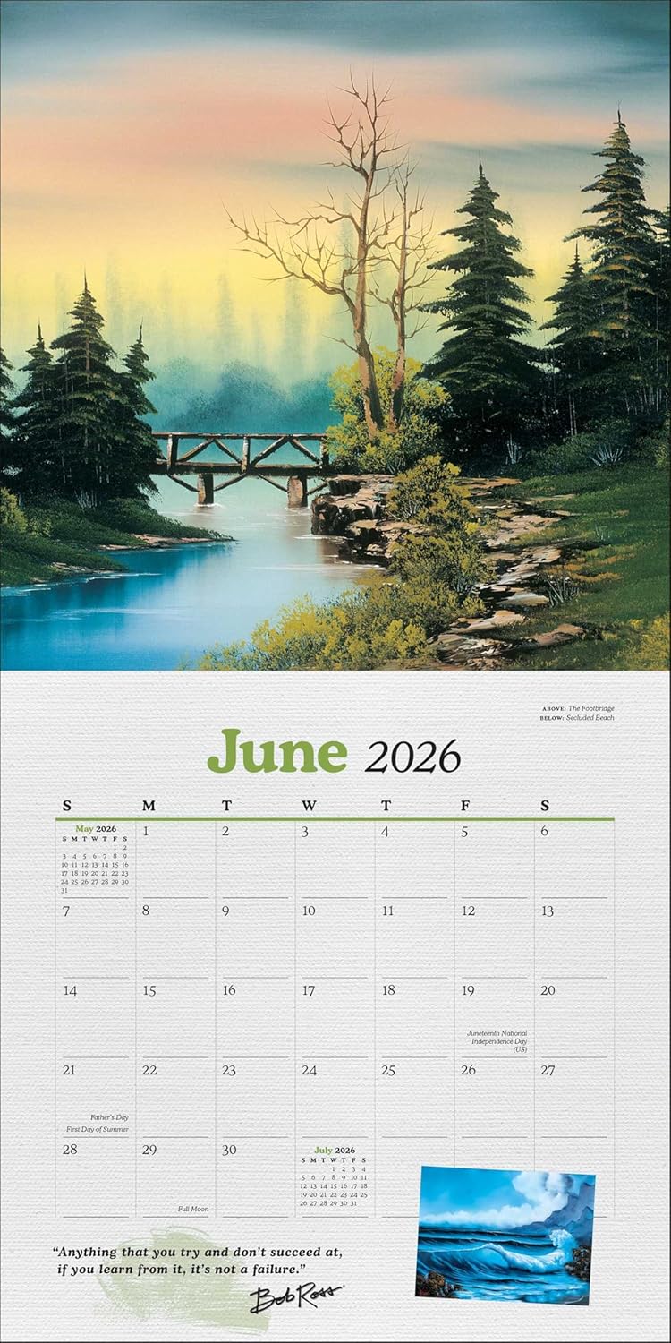 2026 Bob Ross - Square Wall Calendar