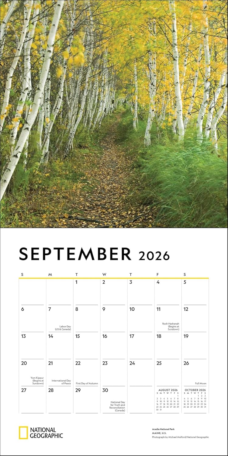2026 National Parks: National Geographic - Square Wall Calendar