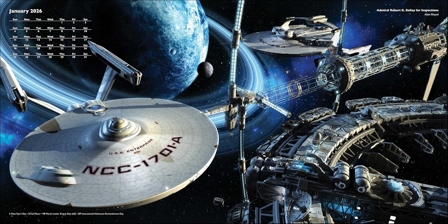 2026 Star Trek Ships Of The Line - Square Wall Calendar