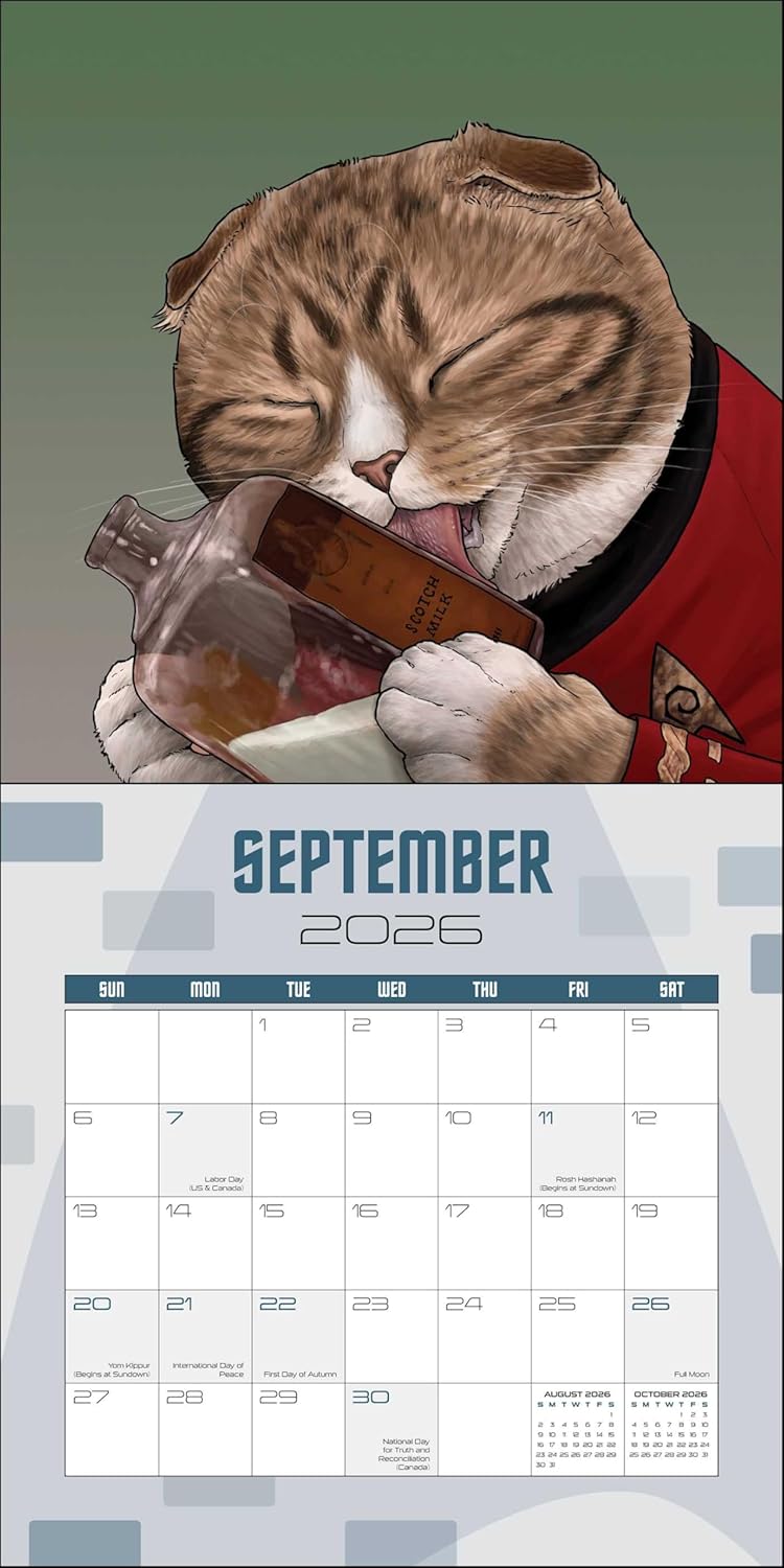 2026 Star Trek Cats - Square Wall Calendar