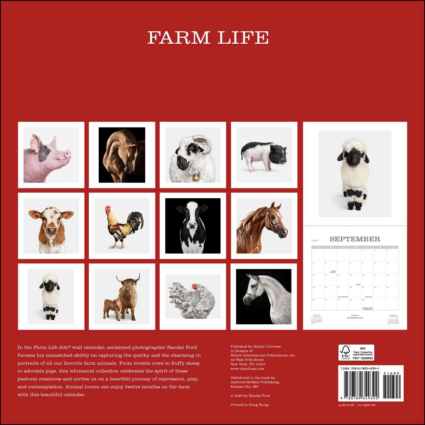 2027 Farm Life - Square Wall Calendar