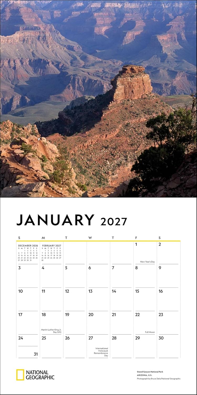 2027 National Parks: National Geographic - Square Wall Calendar