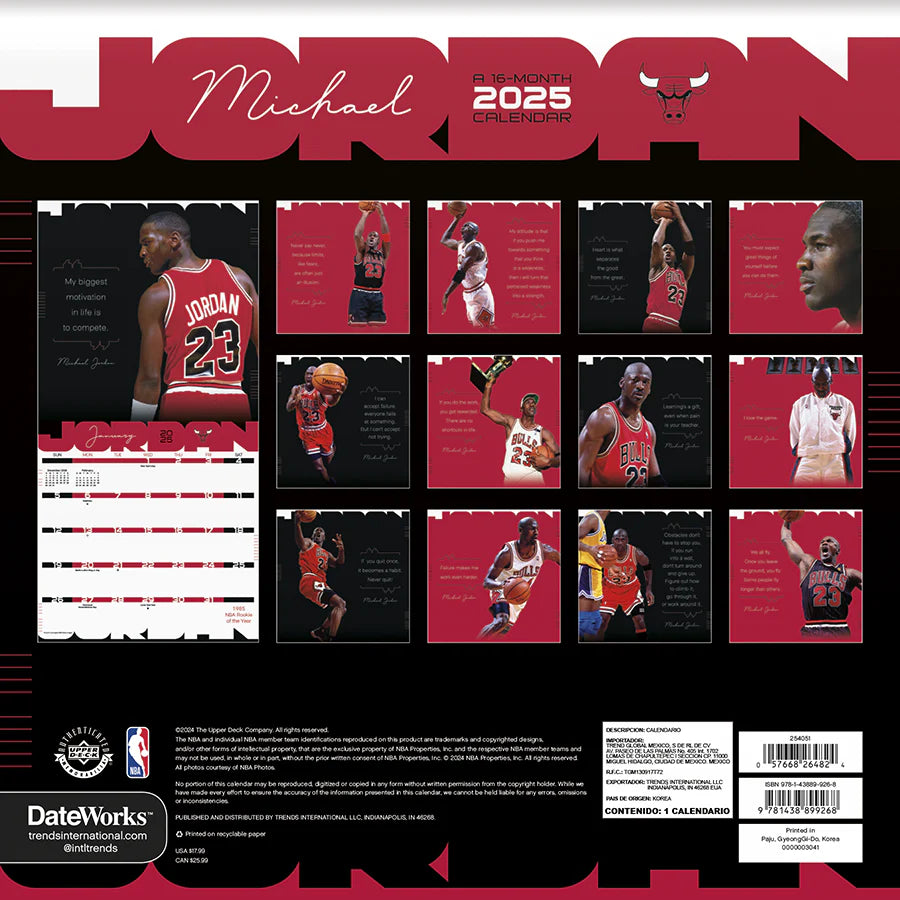 2025 Michael Jordan - Square Wall Calendar