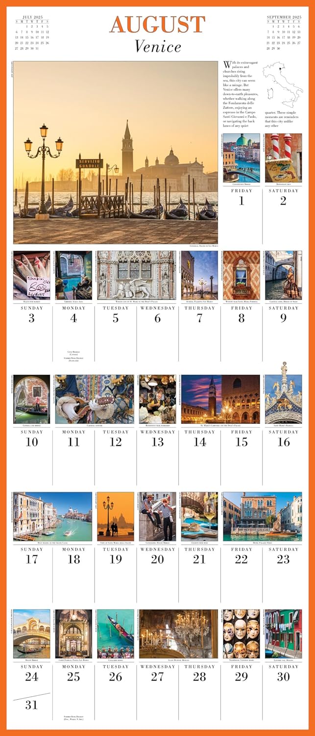 2025 365 Days in Italy Picture-A-Day - Deluxe Wall Calendar