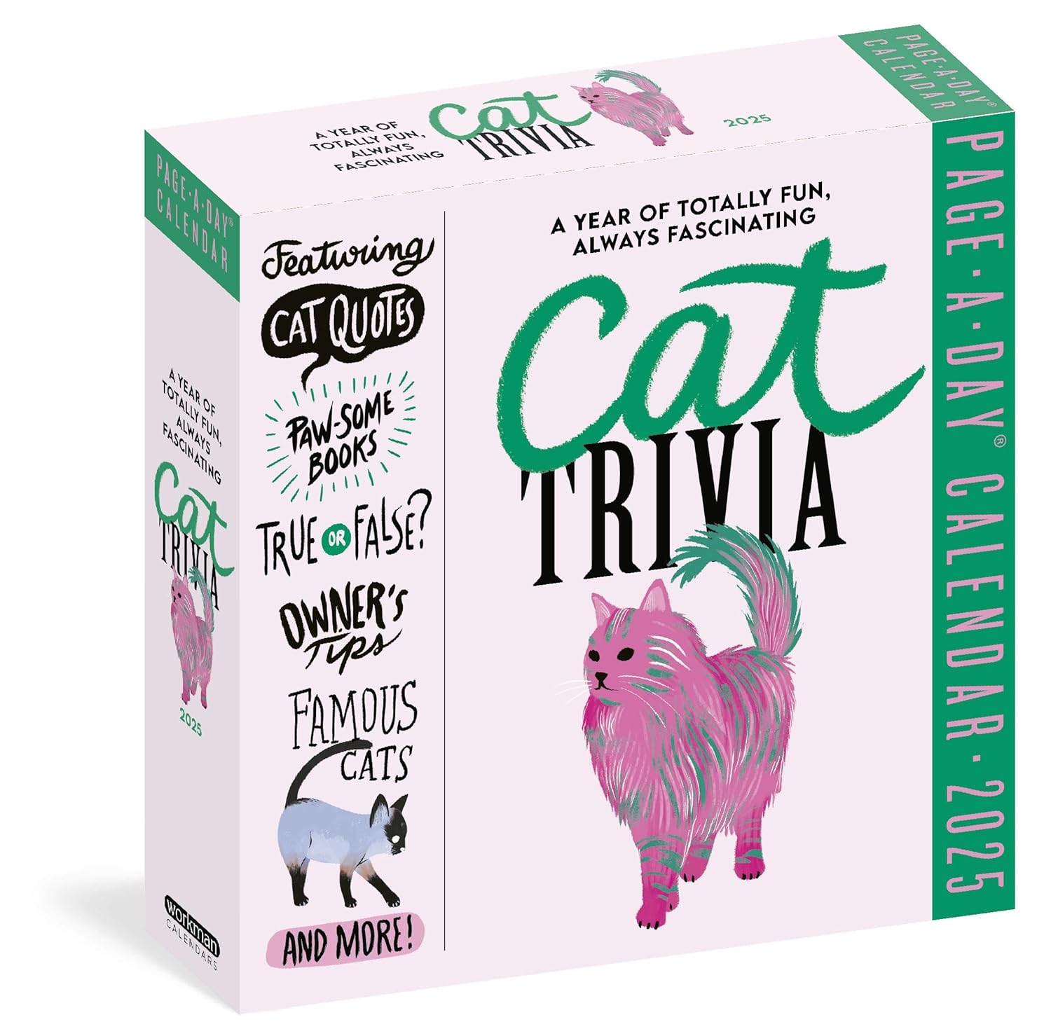 2025 Cat Trivia - Daily Boxed Page-A-Day Calendar