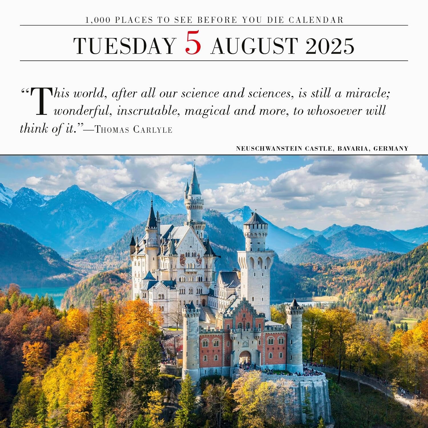 2025 1,000 Places to See Before You Die - Daily Boxed Page-A-Day Calendar