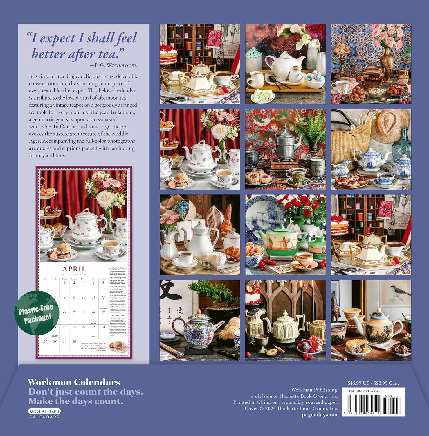 2025 The Collectible Teapot Square Wall Calendar