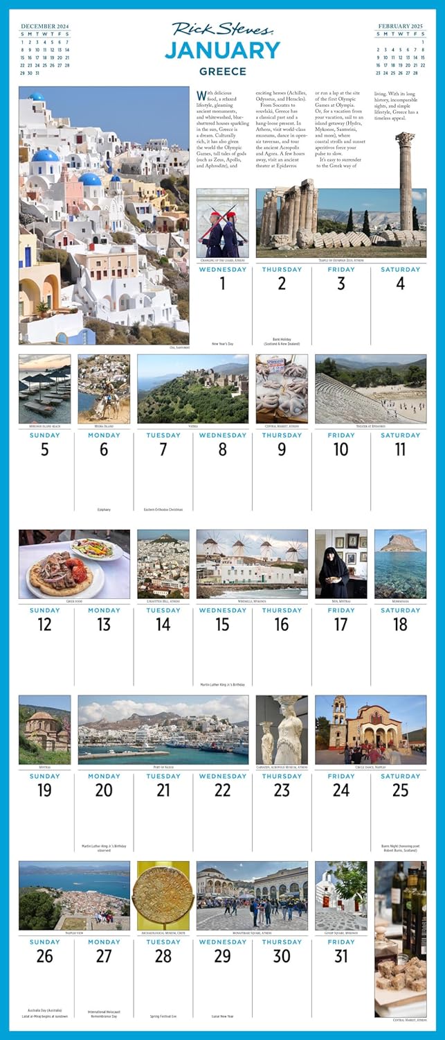 2025 Rick Steves' Europe Picture-A-Day - Deluxe Wall Calendar