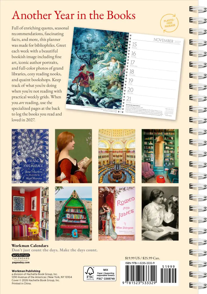 2027 Book Lover's Year Engagement - Weekly Diary/Planner