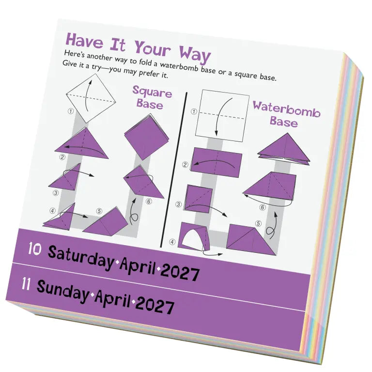 2027 Origami - Daily Boxed Page-A-Day Calendar