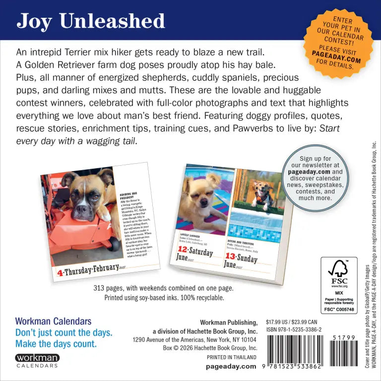 2027 365 Dogs - Daily Boxed Page-A-Day Calendar