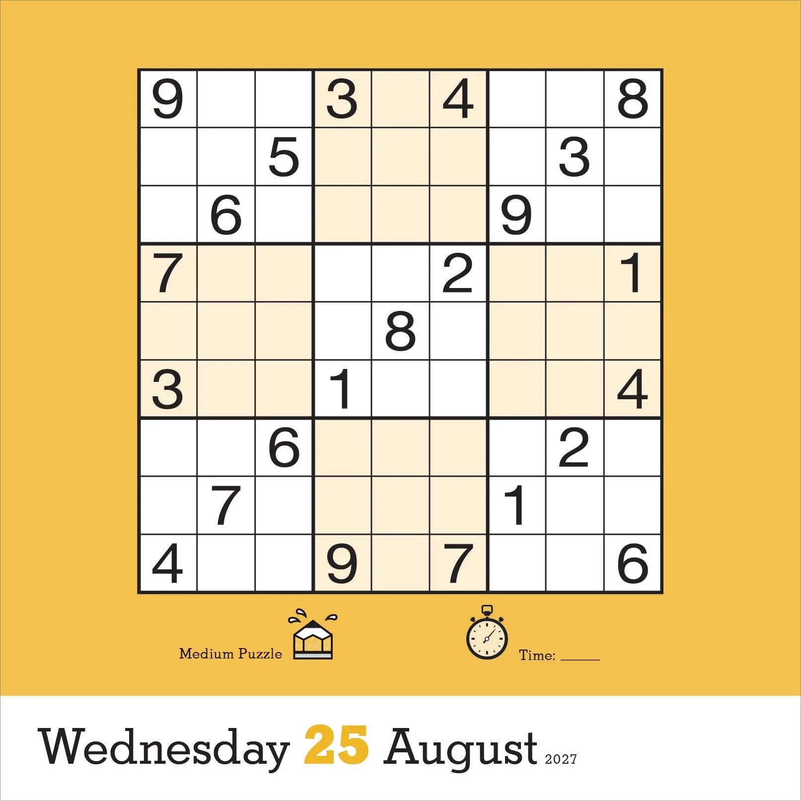 2027 Original Sudoku - Daily Boxed Page-A-Day Calendar