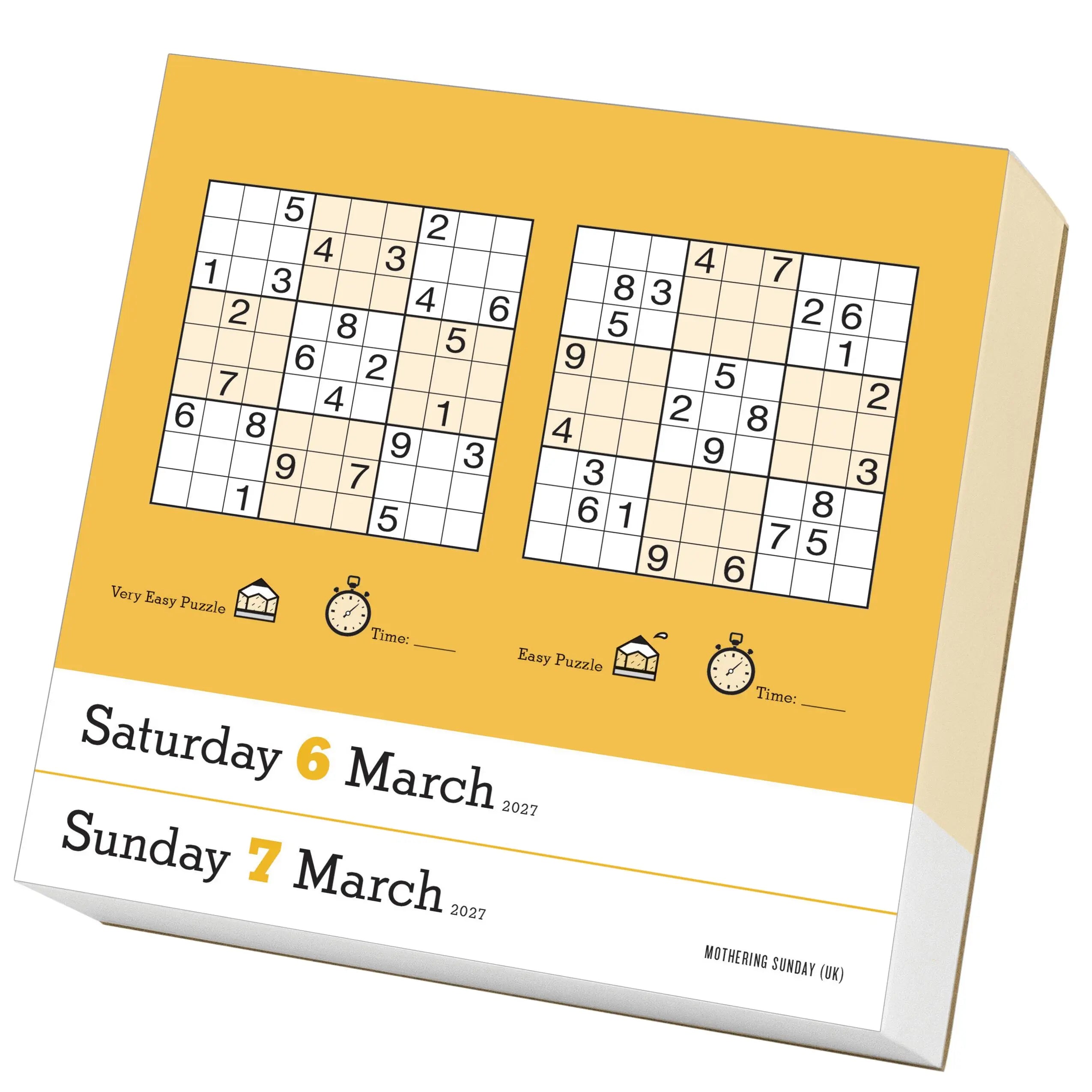 2027 Original Sudoku - Daily Boxed Page-A-Day Calendar