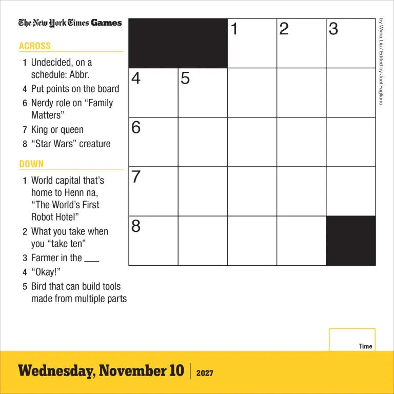 2027 New York Times Mini Crossword - Daily Boxed Page-A-Day Calendar