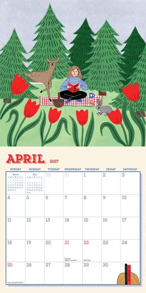 2027 Book Nerd - Mini Wall Calendar