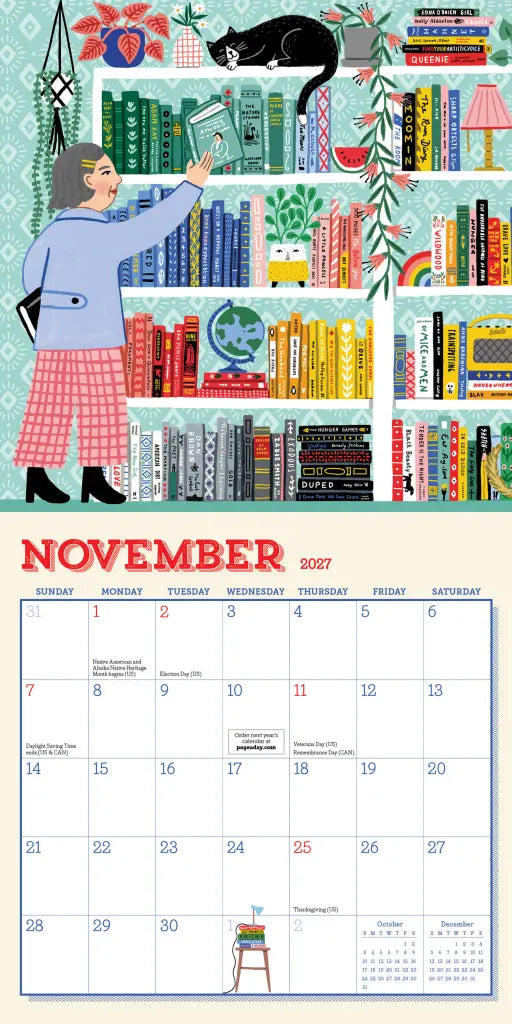 2027 Book Nerd - Mini Wall Calendar