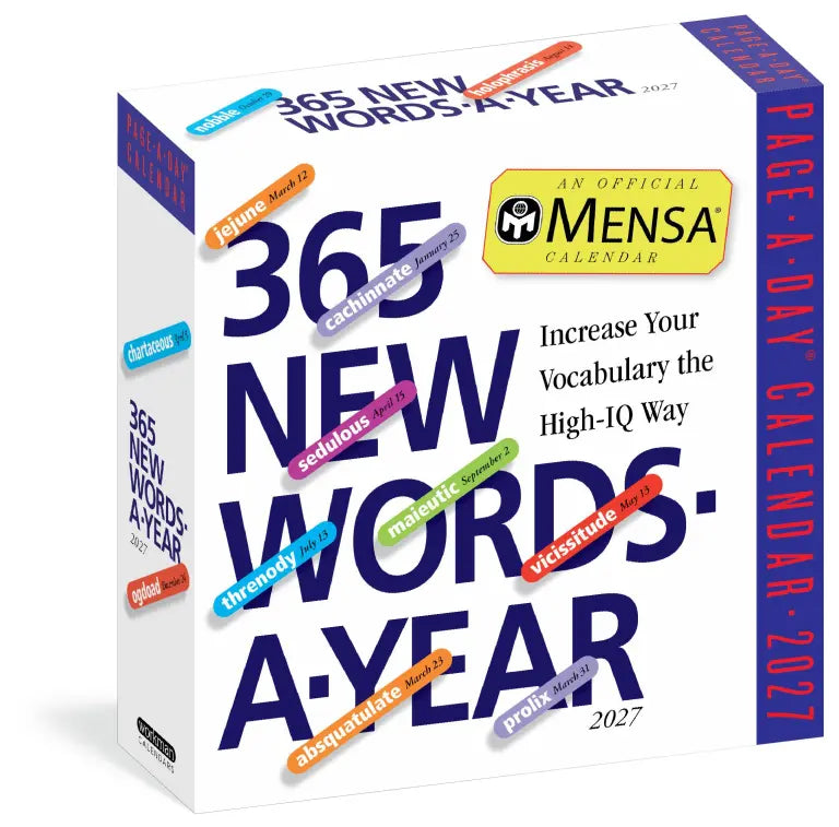 2027 Mensa® New Words - Daily Boxed Page-A-Day Calendar