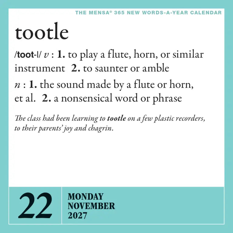 2027 Mensa® New Words - Daily Boxed Page-A-Day Calendar