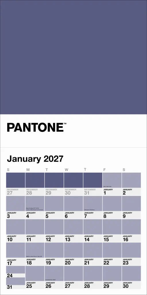 2027 Pantone - Square Wall Calendar