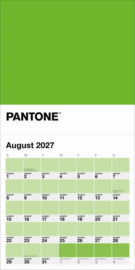 2027 Pantone - Square Wall Calendar