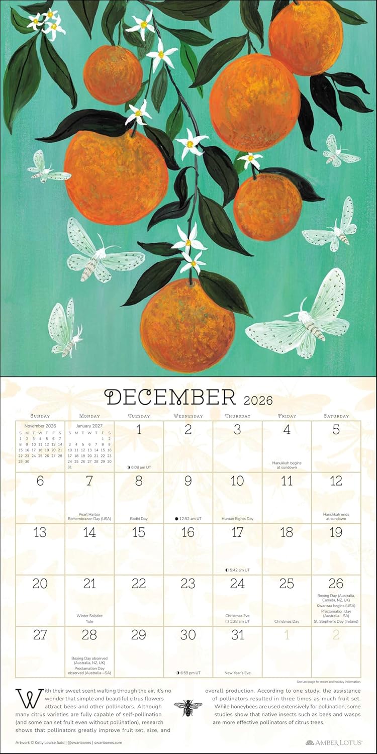 2026 Praise for the Pollinators - Square Wall Calendar