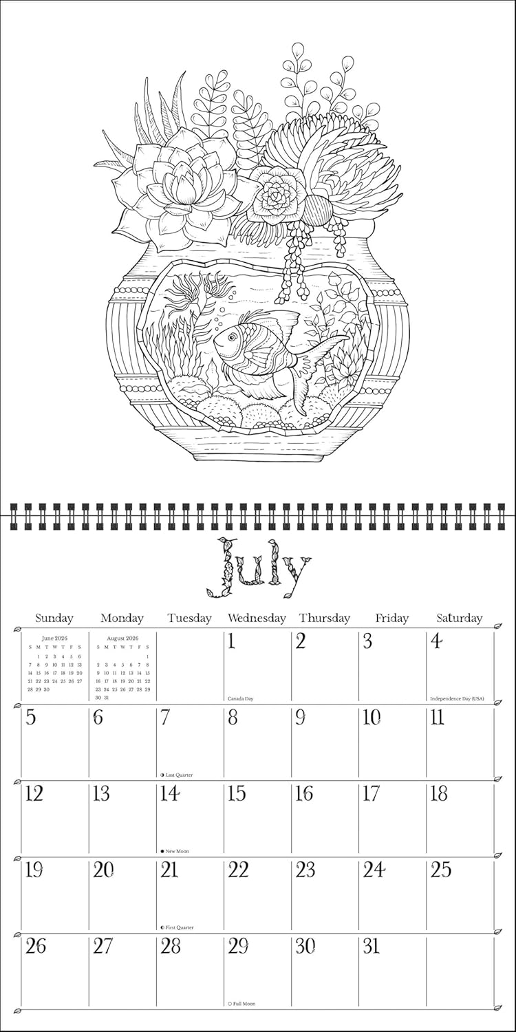 2026 Johanna Basford Coloring - Square Wall Calendar