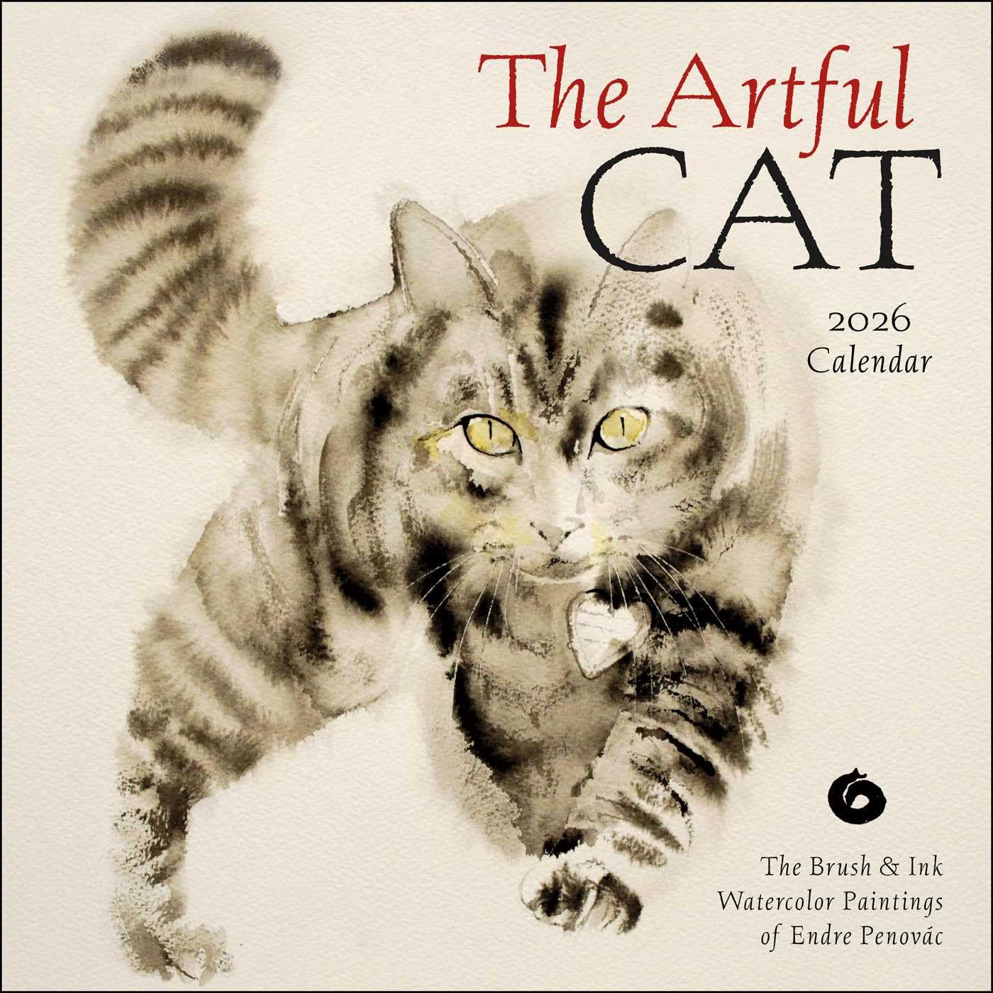 2026 The Artful Cat - Square Wall Calendar