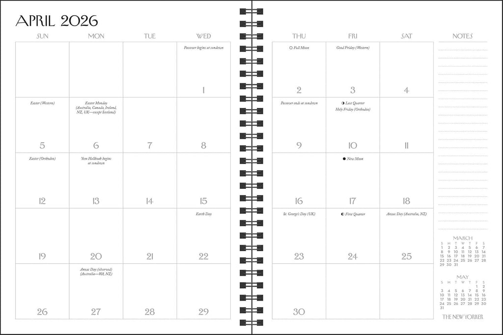 2026 New Yorker Magazine Monthly & Weekly Diary/Planner