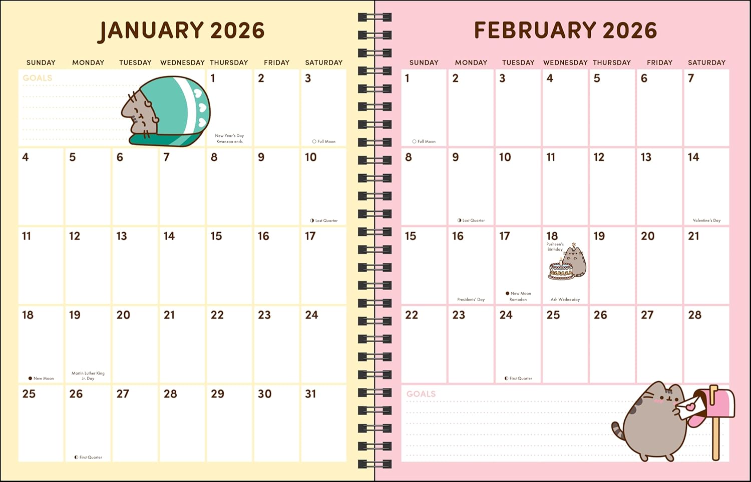 2026 Pusheen - Monthly & Weekly Diary/Planner