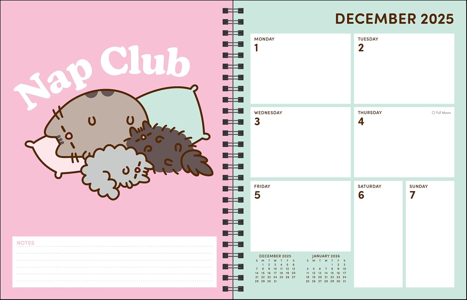 2026 Pusheen - Monthly & Weekly Diary/Planner