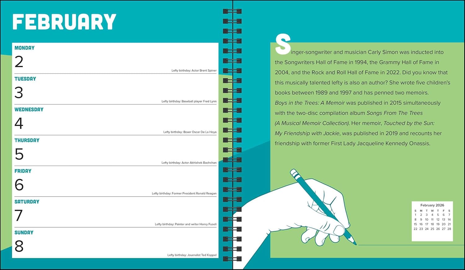 2026 Left-Hander's - Monthly & Weekly Diary/Planner